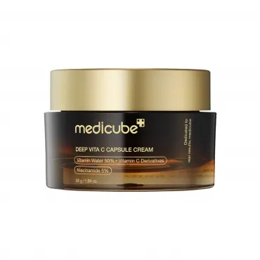 Medicube Deep Vita C Capsule Cream kapsulinis veido kremas su vitaminu C