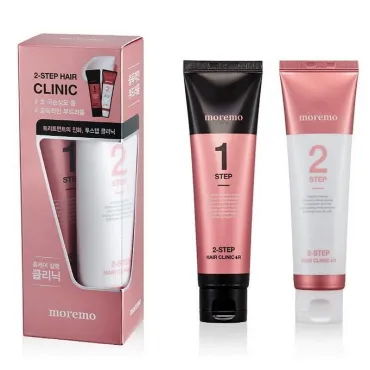 MOREMO 2 STEP Hair Clinic R intensyvaus poveikio plaukų priežiūros priemonė  100+100ml 