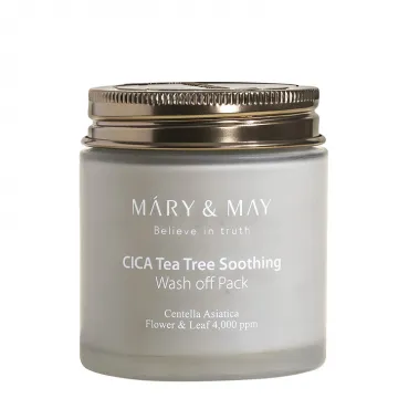 Mary&May CICA Tea Tree Soothing Wash off Pack molio kaukė su azijine centele ir arbatmedžiu