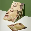Nacific Green Tea Cica Collagen Gel Mask raminanti hidrogelio veido kaukė