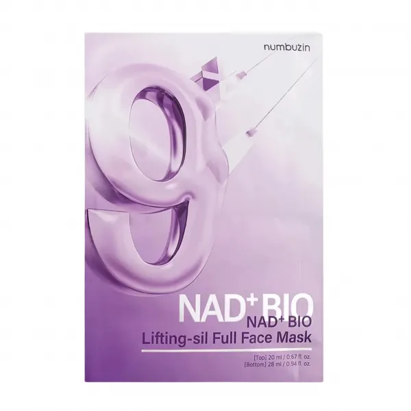 Numbuzin No.9 NAD Bio Lifting-sil Full Face Mask liftinguojanti lakštinė veido kaukė