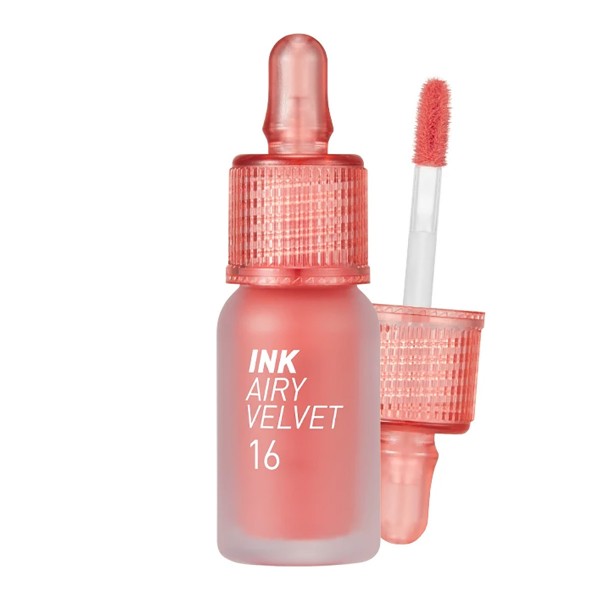 Peripera Ink Airy Velvet lūpų tintas 16 Favourite Orange Pink