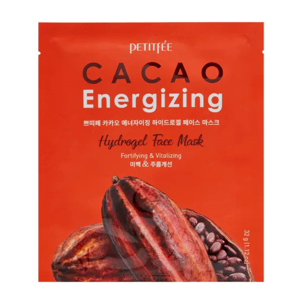 Petitfee Cacao Energizing Hydrogel Face Mask hidrogelio kaukė su kakavos ekstraktu