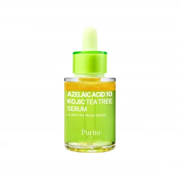 PURITO Azelaic Acid 10 Kojic Tea Tree Serum veido serumas su azelaino rūgštimi