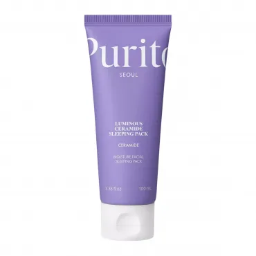 PURITO Seoul Luminous Ceramide Sleeping Pack raminanti naktinė veido kaukė su centele
