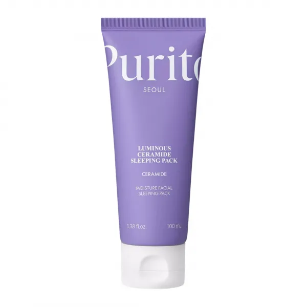 PURITO Seoul Luminous Ceramide Sleeping Pack raminanti naktinė veido kaukė su centele