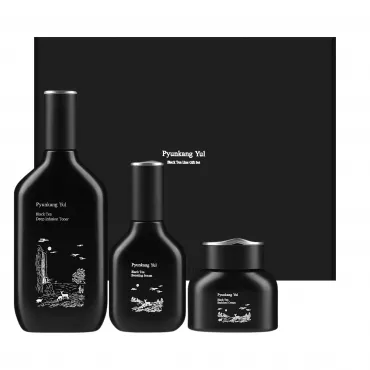 Pyunkang Yul Black Tea Line Gift Set veido odos priežiūros rinkinys su juodosios arbatos ekstraktu