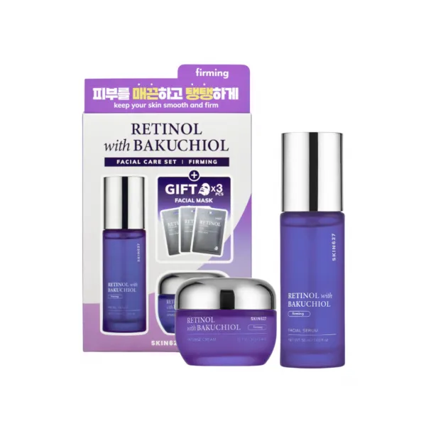 Skin627 Retinol With Bakuchiol Facial Care Set veido priežiūros rinkinys su retinoliu ir bakučioliu