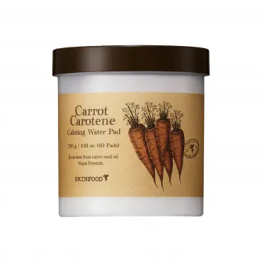 SKINFOOD Carrot Carotene Calming Water Pad raminantys tonerio padeliai 60vnt.