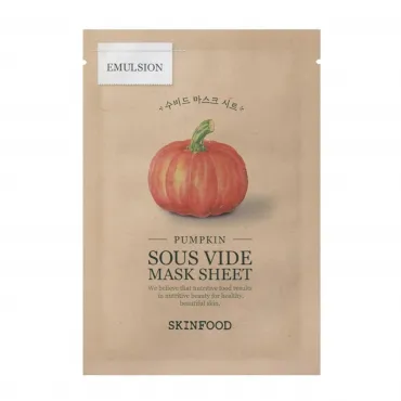 Skinfood Sous Vide Mask Sheet Pumpkin lakštinė veido kaukė su moliūgų ekstraktu