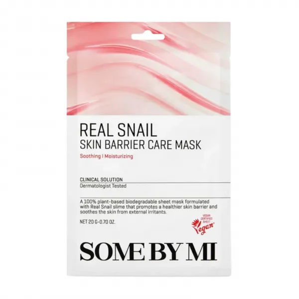 SOME BY MI Real Snail Skin Barrier Care Mask lakštinė veido kaukė su sraigių mucinu