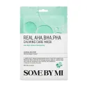 SOME BY MI Real AHA-BHA-PHA Calming Care Mask raminanti lakštinė veido kaukė su rūgštimis