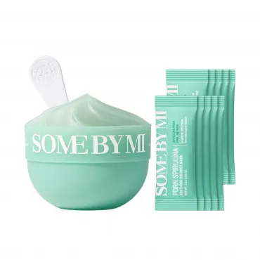 SOME BY MI Spirulina PDRN Soothing Sherbet Mask raminanti veido kaukė su spirulina