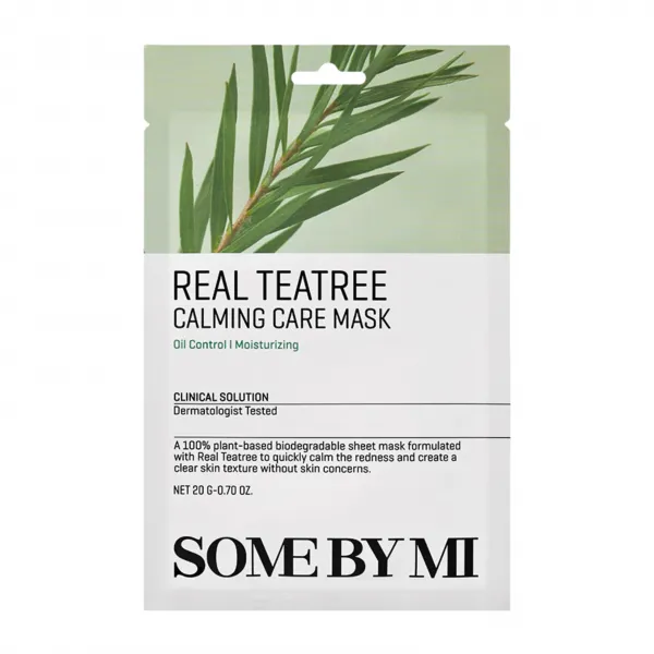 SOME BY MI Real Teatree Calming Care Mask raminanti lakštinė veido kaukė su arbatmedžiu