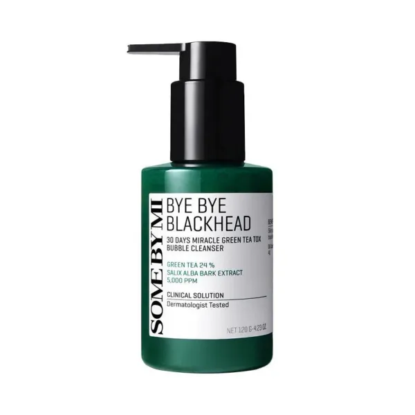 SOME BY MI Bye Bye Blackhead 30 Days Miracle Green Tea Tox Bubble Cleanser putojantis prausiklis - kaukė