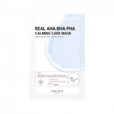 SOME BY MI Real AHA-BHA-PHA Calming Care Mask raminanti lakštinė kaukė su rūgštimis