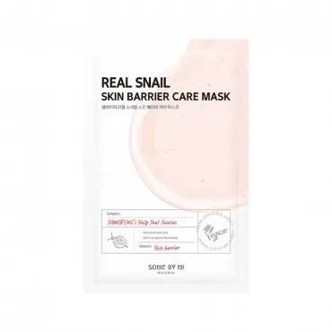 SOME BY MI Real Snail Skin Barrier Care Mask lakštinė kaukė su sraigių mucinu