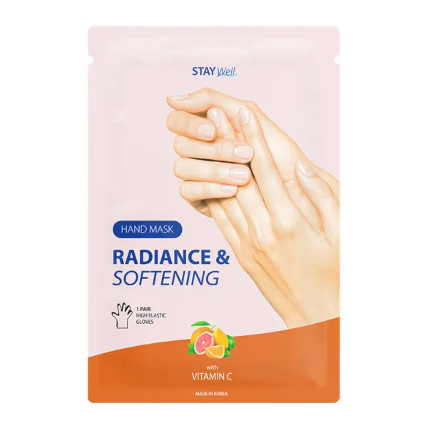 STAY Well Radiance&Softening Hand Mask Vitamin C rankų kaukė su vitaminu C