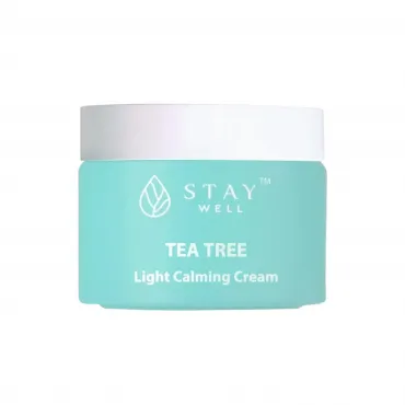 STAY Well Vegan Tea Tree Cream lengvas raminantis veido kremas