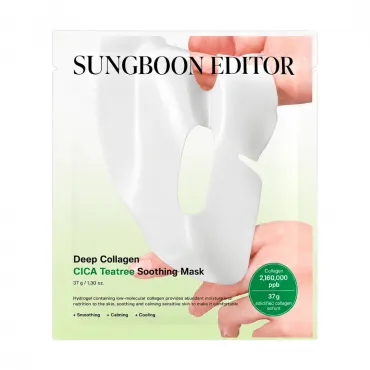 Sungboon Editor Deep Collagen CICA Teatree Soothing Mask raminanti gelinė kaukė