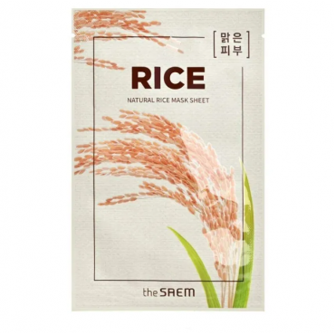 THE SAEM Natural Rice Mask Sheet lakštinė kaukė su ryžiais 