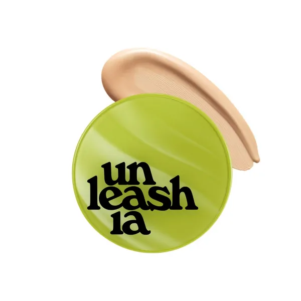 Unleashia Healthy Green Cushion SPF30/PA++ No.23W Bisque veganiškas kušono tipo makiažo pagrindas