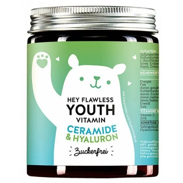 Bears With Benefits Hey Flawless Youth Ceramide & Hyaluron Sugarfree maisto papildai 150 g