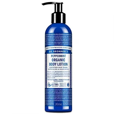 Dr. Bronner's Organic Peppermint kūno losjonas 240 ml