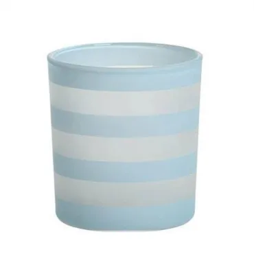 Yankee Candle Coastal Stripe Votive Light Blue Holder