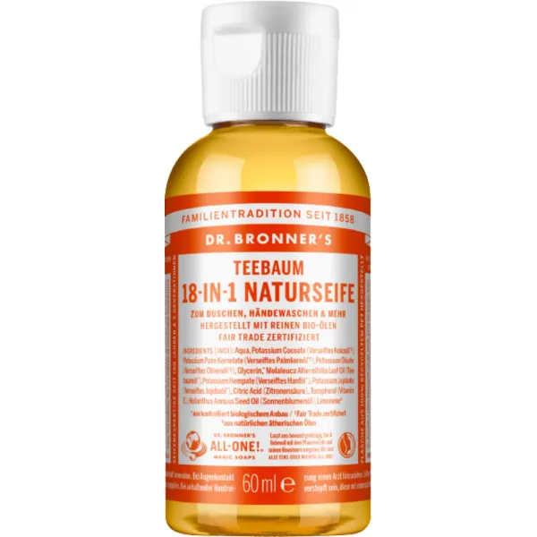 Dr. Bronner's 18in1 Natural Tea Tree Soap, 60 ml 