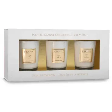 Birkholz Mini Scented Candle Cosy Time Set 3x60g