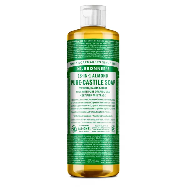 Dr. Bronner's 18-in-1 Almond skystas muilas 475 ml