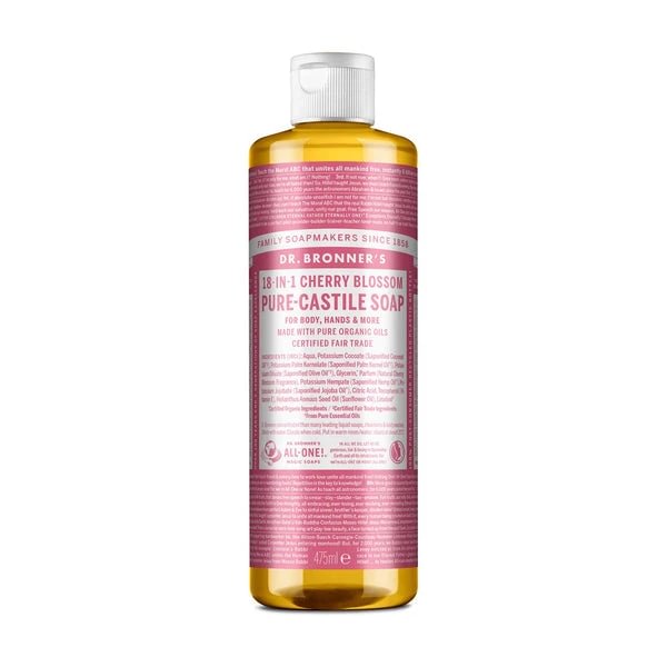 Dr. Bronner's 18-in-1 Cherry Blossom skystas muilas 475 ml