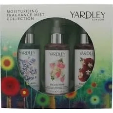 Yardley London Moisturising Fragrance Mist Collection Rose, Bluebel, Dahlia, 3x100ml